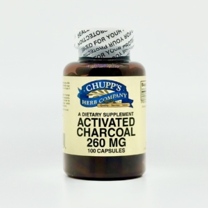 Chupp's Herbs Activated Charcoal -- 260 mg - 100 Capsules