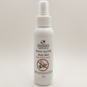 Zeigler's Poison Ivy/Oak Body Mist -- 4 oz