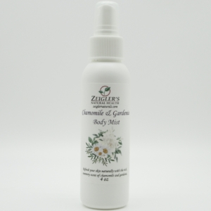 Zeigler's Chamomile & Gardenia Body Mist -- 4 oz