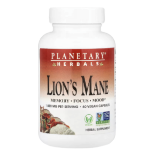 Planetary Herbals Lion's Mane -- 500 mg -- 60 Vegan Capsules
