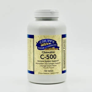 Chupp's Herbs C-500 - Orange Cream Flavor -- 500 mg -- 100 Chewable Tablets