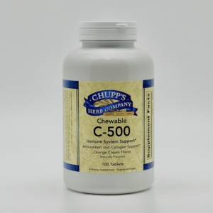 Chupp's Herbs C-500 - Orange Cream Flavor -- 500 mg -- 100 Chewable Tablets