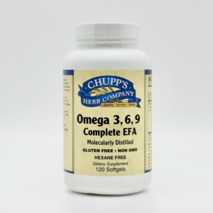 Chupp's Herbs Omega 3, 6, 9 Complete EFA -- 1200 mg - 120 Softgels