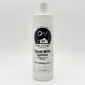 O My! Bath & Body Goat Milk Lotion - 12 oz -- Black Raspberry Vanilla