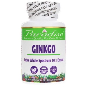 Paradise Herbs Ginkgo -- 120 Vegetarian Capsules