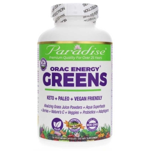 Paradise Herbs ORAC Energy Greens -- 120 Vegetarian Capsules