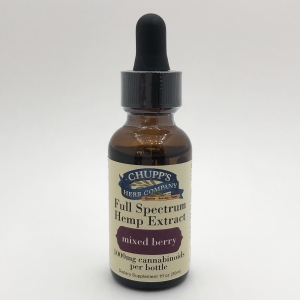 Chupp's Herbs Full Spectrum Hemp Extract, Mixed Berry -- 1000mg - 1 fl oz