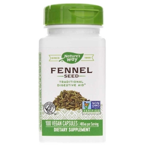 Nature's Way Fennel Seed -- 100 Vegan Capsules