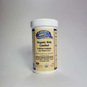 Chupp's Herbs Organic Kids Comfort Chewable Probiotic, Mixed Berry -- 30 Tablets