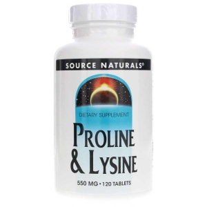 Source Naturals Proline & Lysine -- 550 mg - 120 tablets