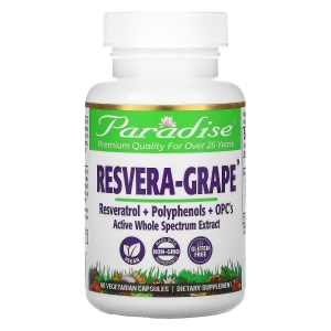 Paradise Herbs Resvera-Grape -- 60 Vegetarian Capsules