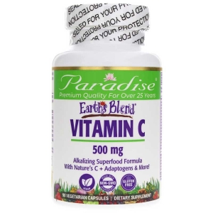 Paradise Herbs Earth's Blend Vitamin C -- 500 mg - 90 Vegetarian Capsules