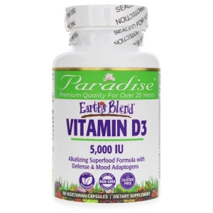Paradise Herbs Earth's Blend Vitamin D3 -- 5000 IU - 90 Vegetarian Capsules