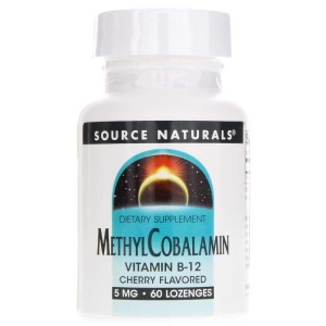 Source Naturals MethylCobalamin, Cherry Flavored -- 5 mg - 60 Lozenges